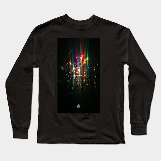 Firework Rainbow Nebula Long Sleeve T-Shirt by aadventures